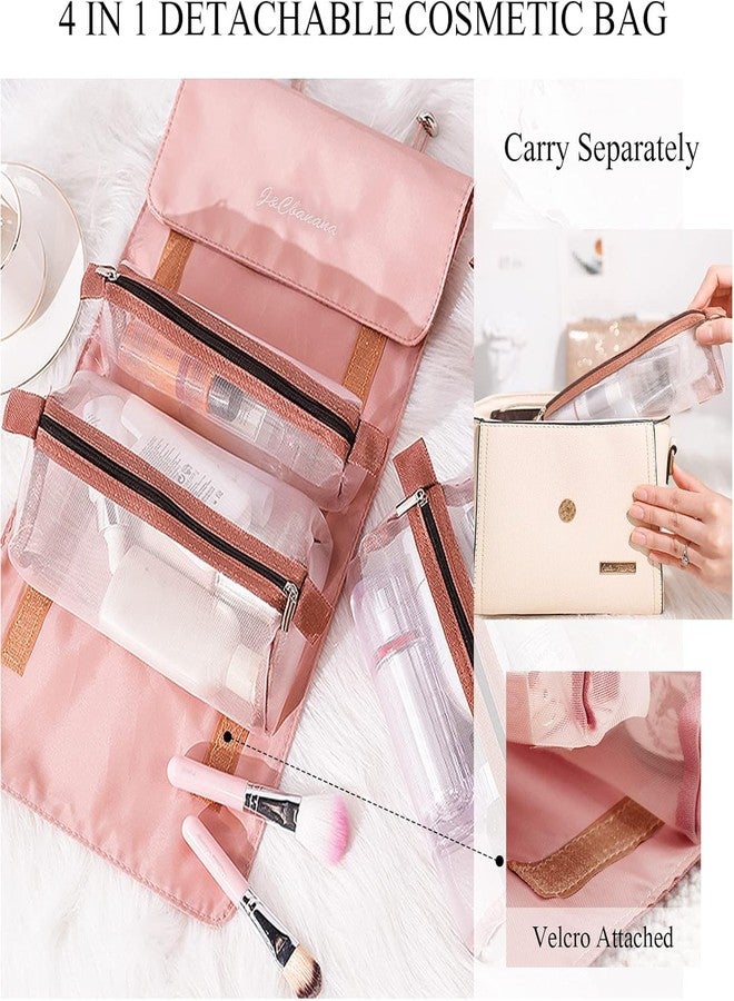 Kelexx 4 in 1 Detachable Toiletry Bag Hanging Roll-Up Makeup Bag - Large Capacity Travel Wash Bag, Waterproof Mesh Cosmetic Organizer, Portable Foldable Toiletry Bag for Women Daily Travel - Image 2